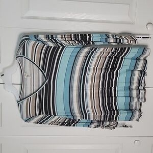 Cato Brand 3/4 Sleeve Striped Top